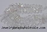 CNG3200 10*25mm - 12*45mm faceted nuggets white crystal beads