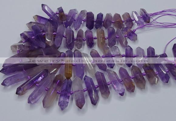 CNG3207 10*25mm - 12*45mm faceted nuggets ametrine beads