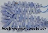 CNG3209 15.5 inches 10*25mm - 12*45mm faceted nuggets blue lace agate beads