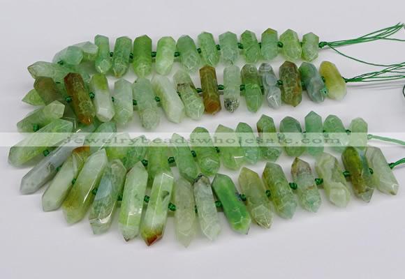 CNG3226 15.5 inches 10*20mm - 12*40mm faceted nuggets agate beads