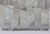 CNG3235 15.5 inches 20*25mm - 25*30mm nuggets plated white crystal beads