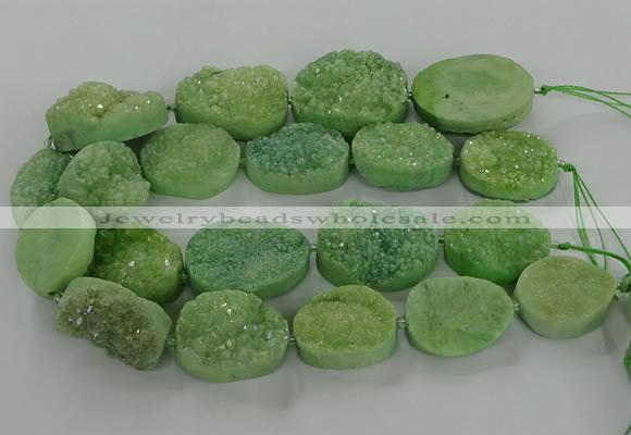 CNG3273 15.5 inches 22*30mm - 30*40mm freeform druzy agate beads