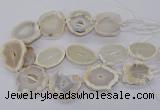 CNG3300 30*35mm - 35*40mm freeform druzy agate beads