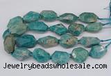 CNG3315 25*30mm - 30*45mm faceted freeform amazonite beads