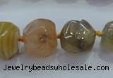 CNG332 15.5 inches 8*10mm - 15*18mm faceted nuggets agate beads