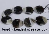 CNG3344 15.5 inches 40*45mm - 45*50mm faceted freeform agate beads