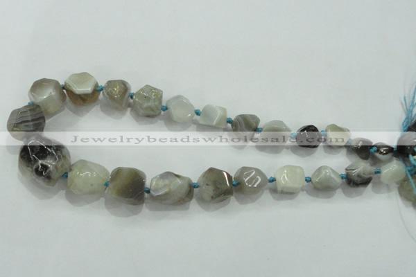 CNG335 15.5 inches 8*10mm - 15*18mm faceted nuggets agate beads