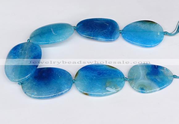 CNG3352 15.5 inches 40*50mm - 45*60mm freeform agate beads