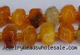 CNG3365 15.5 inches 10*14mm - 12*16mm nuggets agate beads