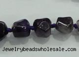 CNG337 15.5 inches 8*10mm - 15*18mm faceted nuggets amethyst beads