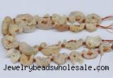 CNG3374 20*30mm - 30*45mm freeform plated druzy agate beads