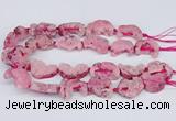 CNG3376 20*30mm - 30*45mm freeform plated druzy agate beads