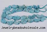 CNG3377 20*30mm - 30*45mm freeform plated druzy agate beads