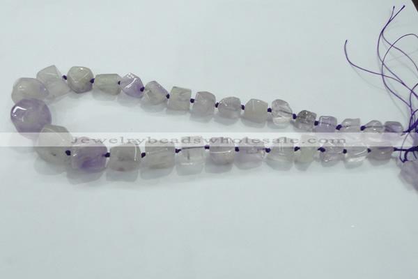 CNG338 15.5 inches 8*10mm - 18*22mm faceted nuggets amethyst beads