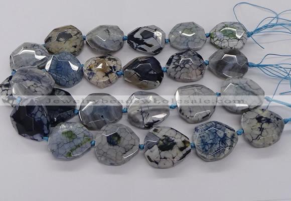 CNG3402 15.5 inches 28*30mm - 30*32mm faceted freeform agate beads