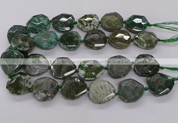 CNG3403 15.5 inches 28*30mm - 30*32mm faceted freeform agate beads