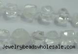 CNG341 15.5 inches 8*10mm - 15*18mm faceted nuggets white crystal beads