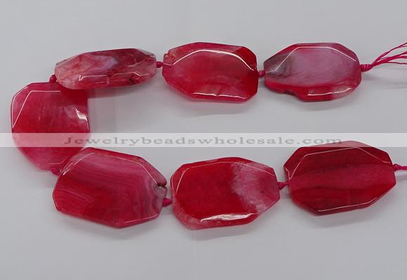 CNG3411 15.5 inches 38*50mm - 40*55mm faceted freeform agate beads