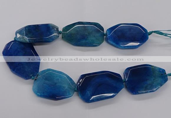 CNG3412 15.5 inches 38*50mm - 40*55mm faceted freeform agate beads