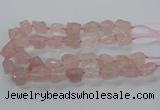 CNG3422 15.5 inches 15*20mm - 20*30mm nuggets rose quartz beads