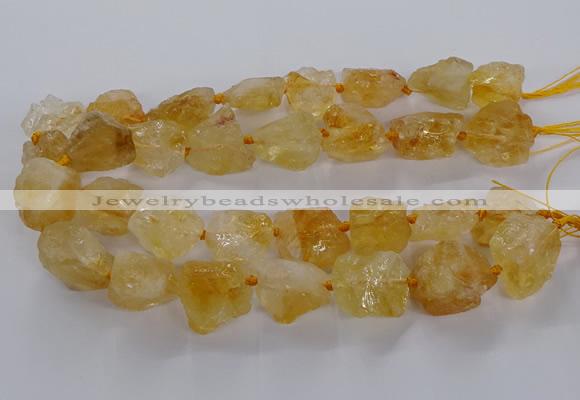 CNG3424 15.5 inches 15*20mm - 20*30mm nuggets citrine beads