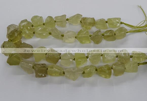 CNG3425 15.5 inches 15*20mm - 20*30mm nuggets lemon quartz beads