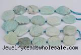 CNG3470 15.5 inches 30*35mm - 35*45mm freeform amazonite beads