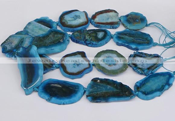 CNG3490 15.5 inches 35*40mm - 45*55mm freeform agate beads