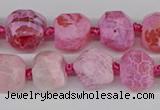 CNG3501 15.5 inches 12mm - 14mm faceted nuggets agate beads