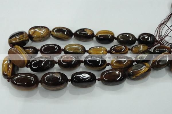 CNG353 15.5 inches 15*20mm - 20*35mm nuggets tiger eye beads