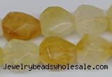 CNG3531 15.5 inches 12*16mm - 13*18mm faceted nuggets citrine beads