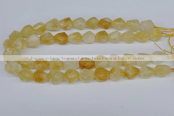 CNG3531 15.5 inches 12*16mm - 13*18mm faceted nuggets citrine beads