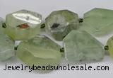 CNG3532 15.5 inches 12*16mm - 13*18mm faceted nuggets prehnite beads