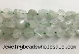 CNG3540 15.5 inches 8*12mm - 10*14mm nuggets green quartz beads