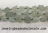 CNG3546 15*20mm - 20*25mm nuggets plated rough white crystal beads