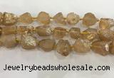 CNG3547 15*20mm - 20*25mm nuggets plated rough white crystal beads