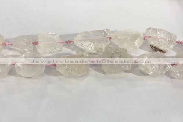 CNG3559 15.5 inches 18*20mm - 25*30mm nuggets rough rose quartz beads