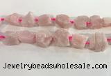 CNG3561 15.5 inches 18*20mm - 25*30mm nuggets rough rose quartz beads