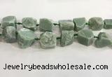 CNG3565 18*20mm - 25*30mm nuggets rough green aventurine beads