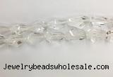 CNG3593 15*25mm - 20*35mm faceted nuggets white crystal beads