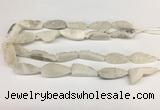 CNG3625 15.5 inches 12*35mm teardrop druzy agate beads