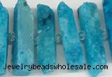 CNG3632 15.5 inches 5*30mm - 8*35mm sticks druzy agate beads