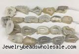 CNG3635 15.5 inches 22*30mm - 30*40mm freeform druzy agate beads