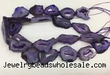 CNG3638 15.5 inches 22*30mm - 30*40mm freeform druzy agate beads