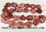 CNG3640 15.5 inches 22*30mm - 30*40mm freeform druzy agate beads