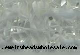 CNG365 15.5 inches 10*20mm faceted nuggets white crystal beads