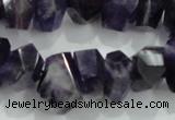 CNG367 15.5 inches 10*20mm faceted nuggets amethyst beads