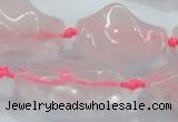 CNG422 15.5 inches 15*20mm - 22*34mm nuggets rose quartz beads