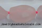 CNG434 15.5 inches 20*30mm – 25*48mm nuggets rose quartz beads