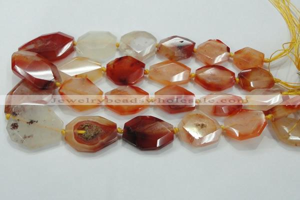 CNG446 15.5 inches 18*20mm – 30*42mm faceted nuggets agate beads